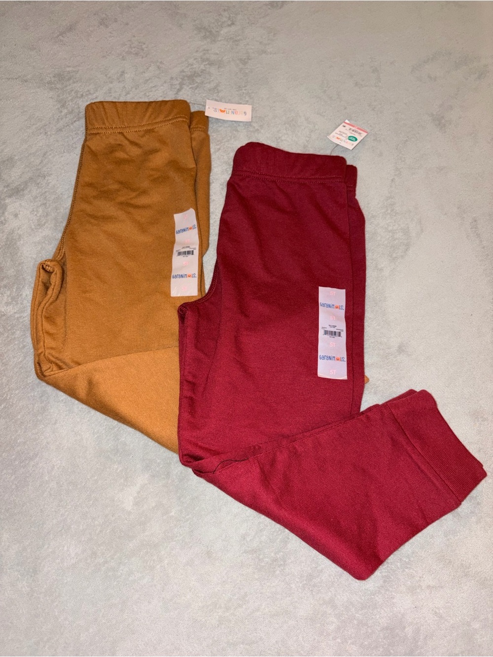 Garanimals Kids Jogger Pants | Size 5T Boys | Mustard & Burgundy